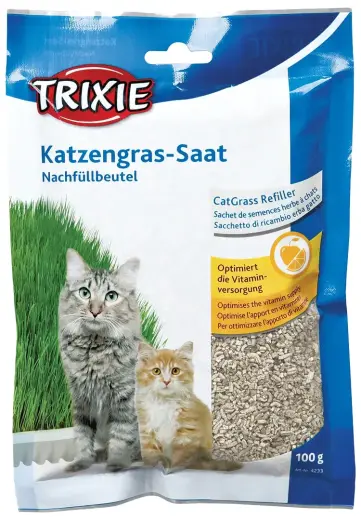 Zāle kaķēniem : Trixie Bio Cat Grass (bag), 100 g