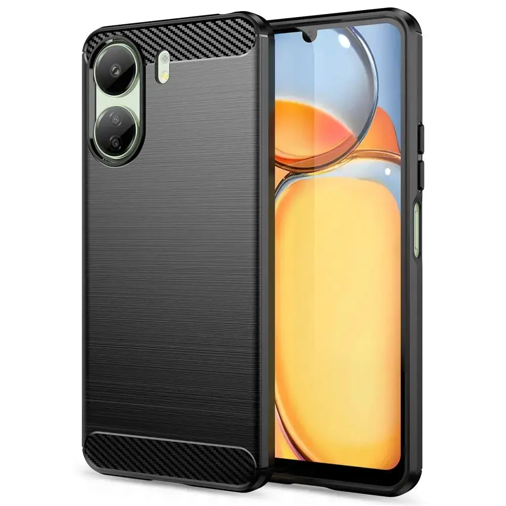 Tech-Protect TPUCarbon case for Xiaomi Redmi 13C | Poco C65 - black