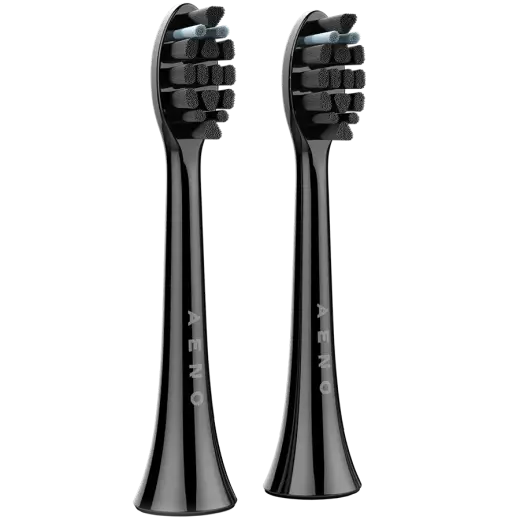 AENO Replacement Toothbrush Heads for DB3/DB4/DB5/DB6, Black, 2 pcs