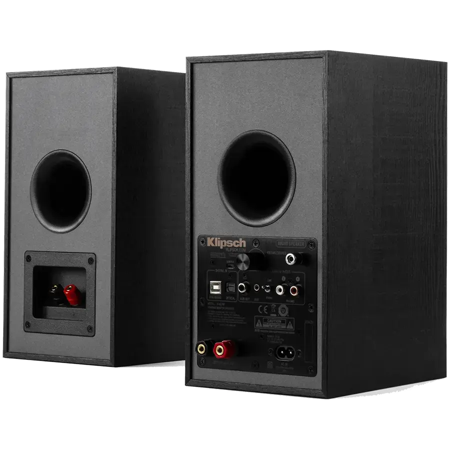 Klipsch Reference R-41PM Powered Bookshelf Speakers, Black, Pair