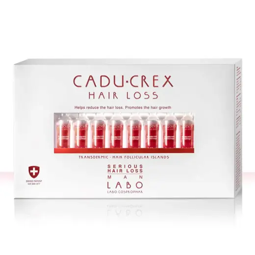 Labo, Cadu-Crex Severe Stage, Anti-Hair Loss, Ampoules Treatment Serum, For Scalp, For Men, 20 pcs, 3.5 ml