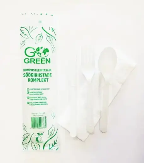 Compostable cutlery set Go Green / 0,015kg