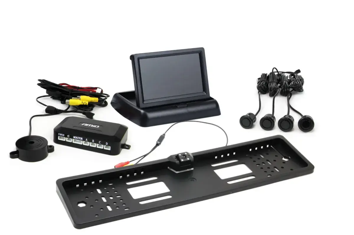 Parking assistant system TFT02 4,3" with HD-402-LED 4 sensors black "GOLD"