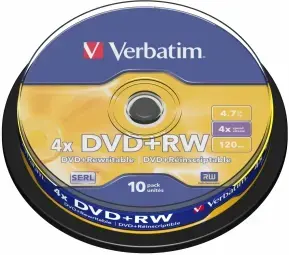 Matricas DVD+RW SERL Verbatim 4.7GB 4x 10 Pack Spindle