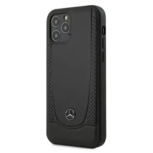Mercedes MEHCP12MARMBK Leather Urban Cover For Apple iPhone 12 | 12 Pro Black