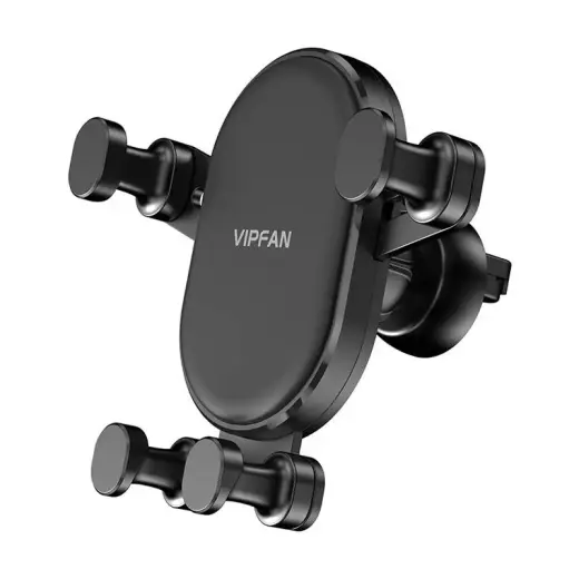 Vipfan H01 gravitacinis automobilinis telefono laikiklis ant oro grotelių 4.7-6.5" juodas