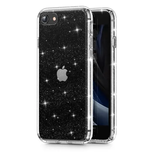 Tech-Protect Glitter iPhone 7 | 8 | SE 2020 | 2022 case - transparent and silver