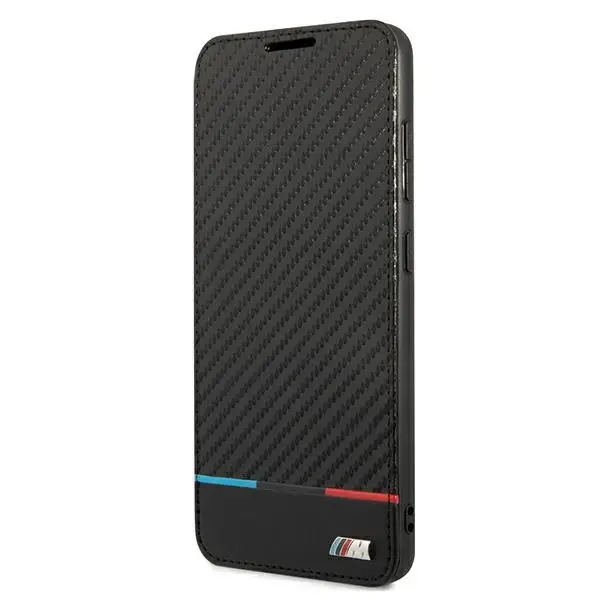 BMW M PC|TPU Book Tricolor Stripes Case for Samsung Galaxy S21 FE 5G Black