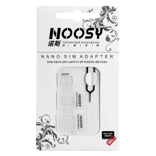 Noosa SIM Card Adapter Set + Key - White