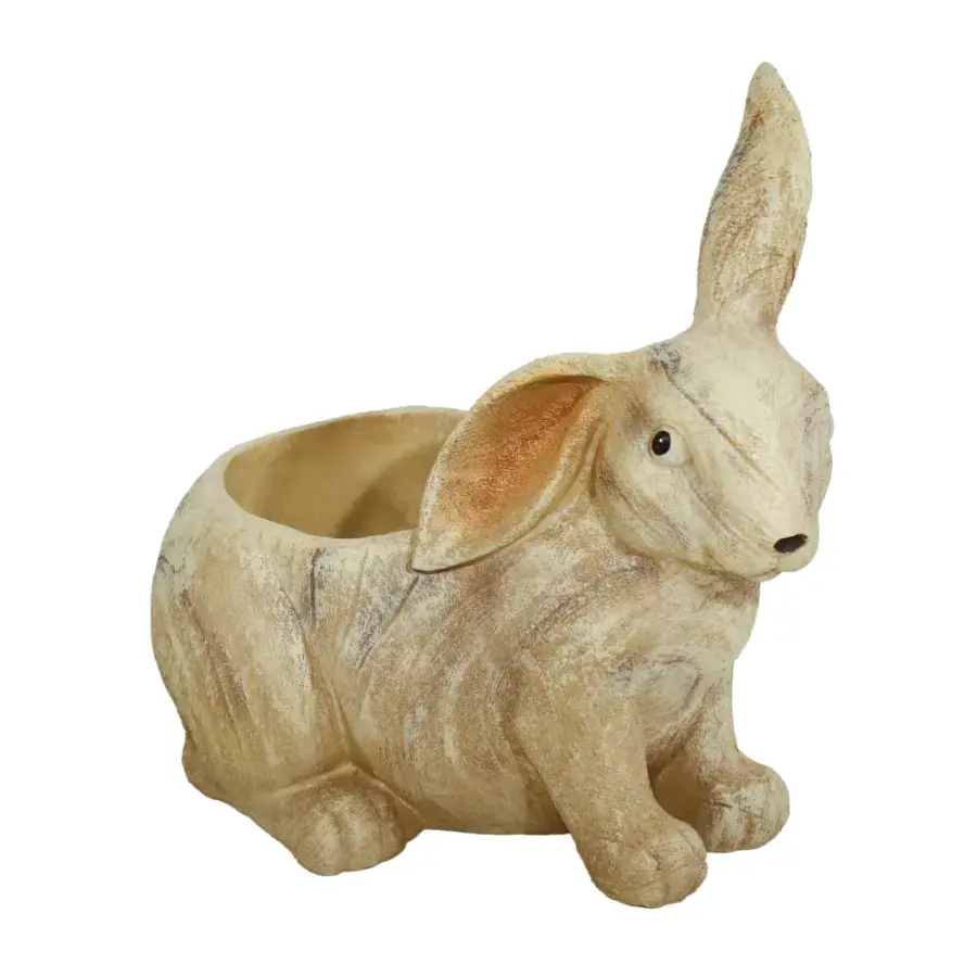 BESK Garden decor Rabbit 34x21x31cm, with pot