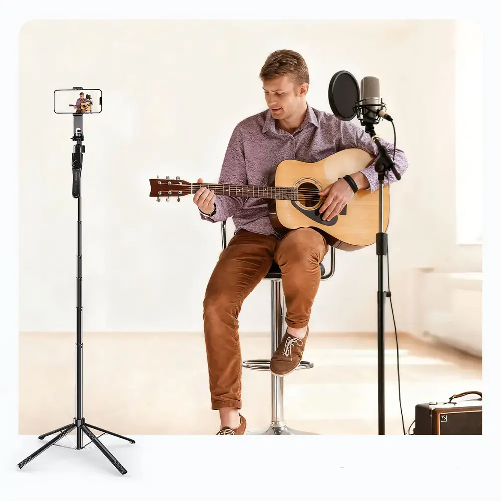 Selfie stick Orico SPN185 1/4" tripod for phone camera with 360 degree rotation Bluetooth 5.2 - black