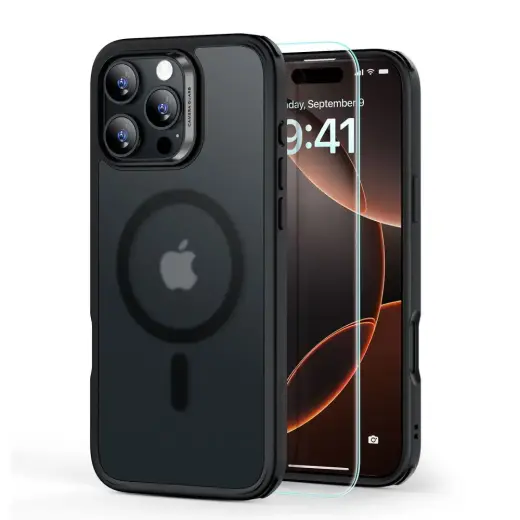 ESR Classic Hybrid HaloLock MagSafe ekrāna aizsargstikls priekš iPhone 16 Pro Frosted Black