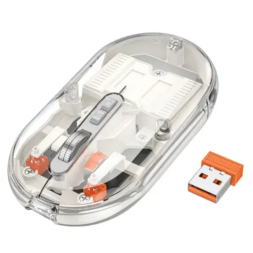 Wireless mouse Hoco 2,4G 1600 dpi dual mode bluetooth GM35 white