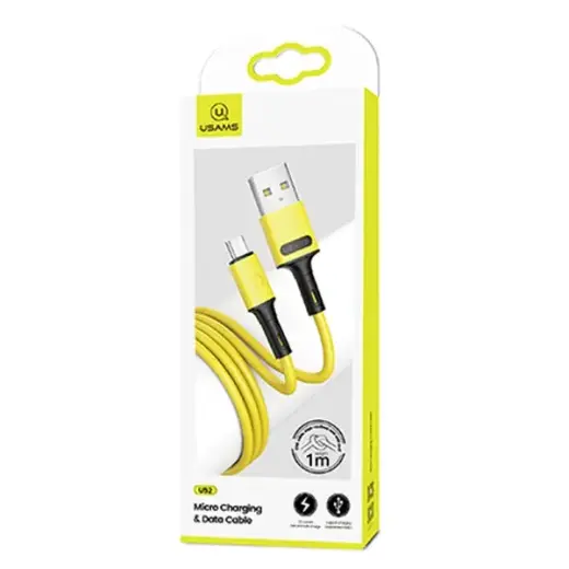 USAMS U52 SJ435USB03 data transfer and charging cable | USB-A to Micro USB | 10W | 1m | yellow