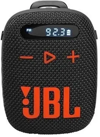 Wireless speaker JBL Wind 3 with handlebar holder black and orange