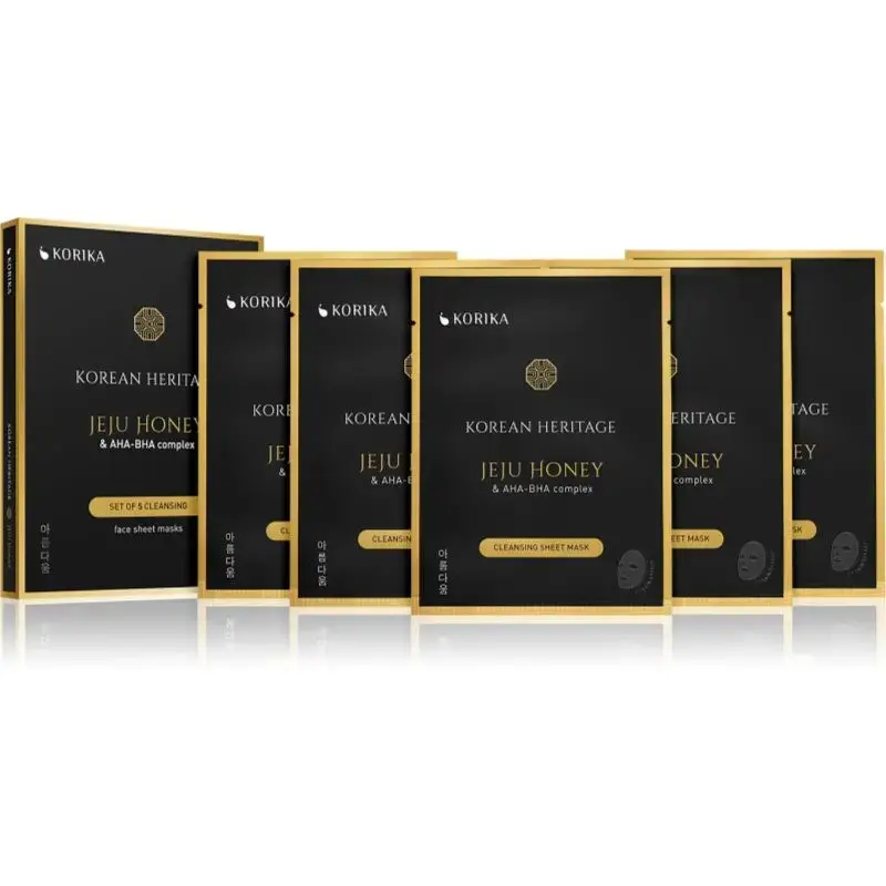 KORIKA Korean Heritage Set of 5 Cleansing Facial Sheet Masks