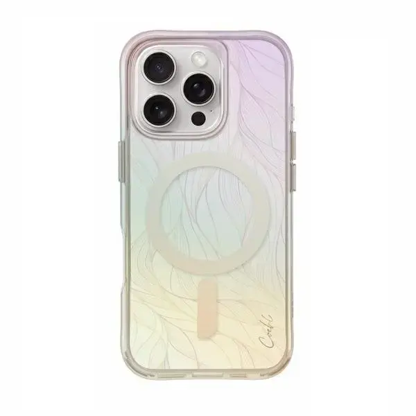 UNIQ etui Coehl Willow iPhone 16 Pro 6.3" Magnetic Charging opal|iridescent