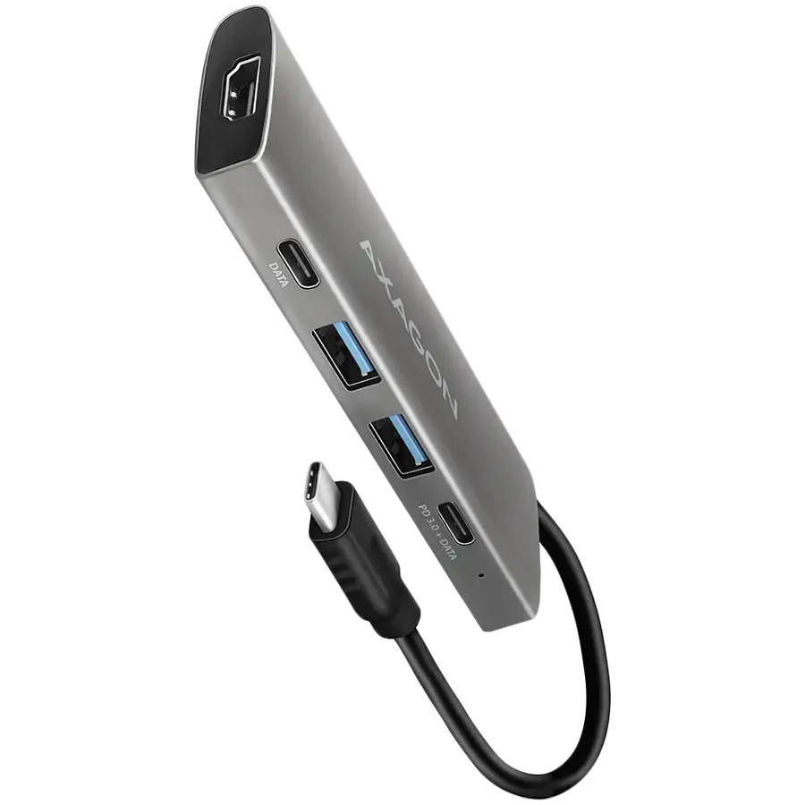 AXAGON HMC-5H USB-C 3.2 Gen 1 hub, 3x USB-A, 4K HDMI, PD 100W, 100cm USB-C cable