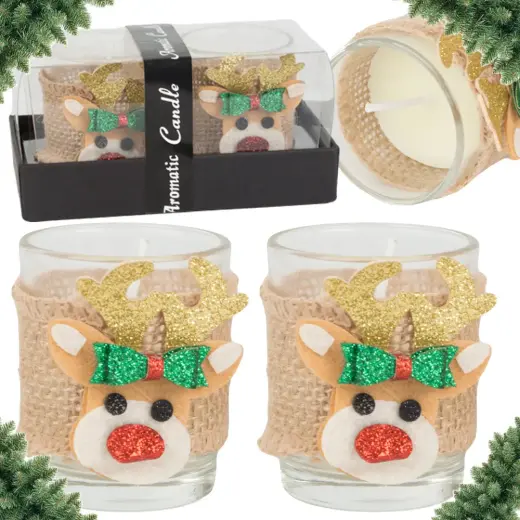 Christmas candles Deer 2 pcs | 10h