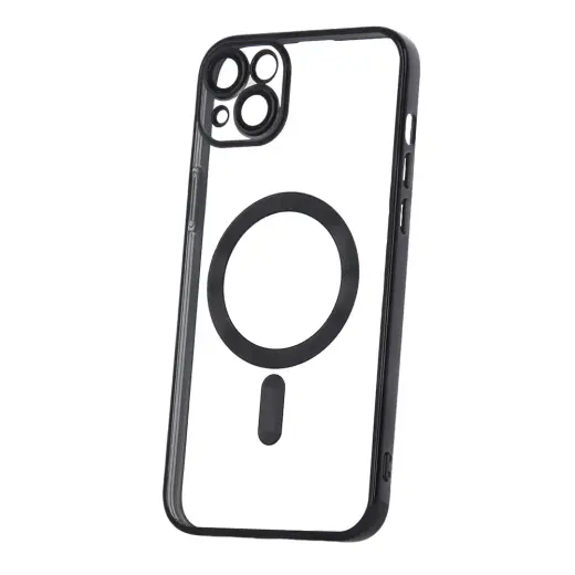 Color Chrome phone case with MagSafe support for iPhone 14 black