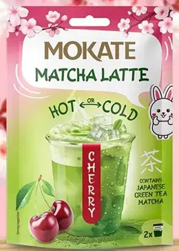MOKATE Matcha Latte ar ķiršu garšu, 40g