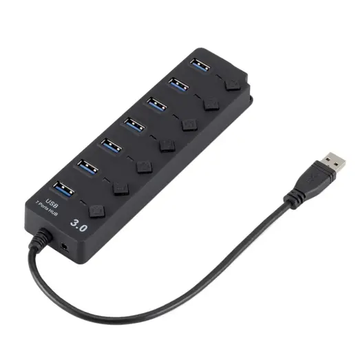 Goodbuy adapteris (sadalītājs) no USB 3.0 līdz 7 x USB 3.0 | 5Gbps melns