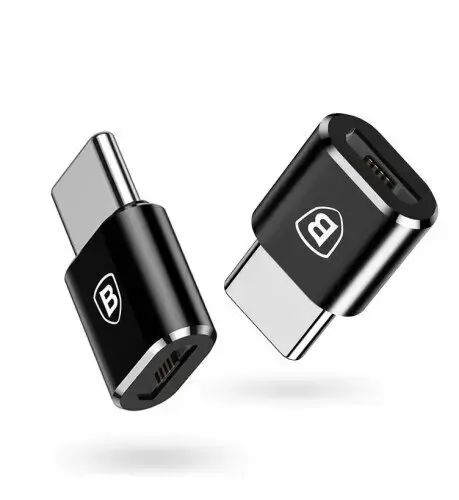 Baseus Mini adapteris no Micro USB uz USB-C - melns