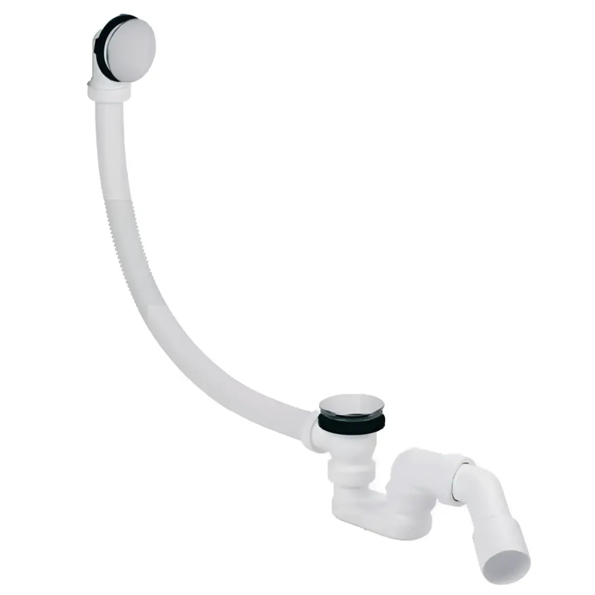 PLASTBRNO Sifons vannas EVK0147 Klik Klak Inox, 45°, 40/50mm, L=75cm