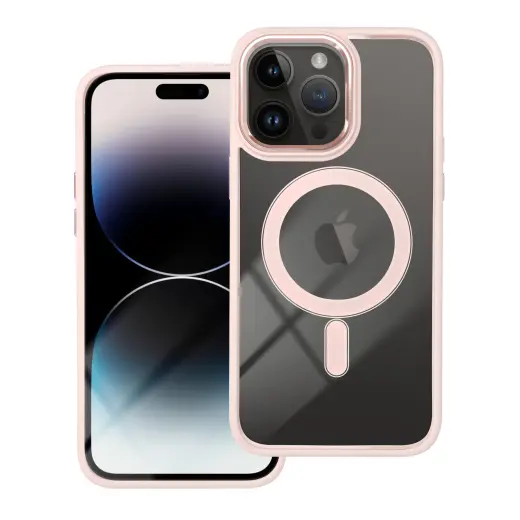 Color Edge Mag telefoni ümbris MagSafe toega iPhone 14 Pro Max roosa