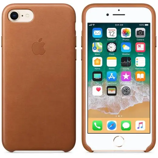 MQH72ZM|A Apple Leather Cover for iPhone 7|8|SE2020|SE2022 Saddle Brown