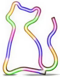 Led lampa Meow In Color Neon effect