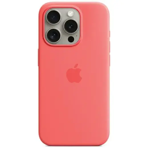 Etui silikonowe z MagSafe do iPhonea 15 Pro Max - guawa