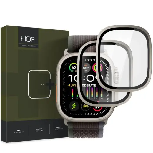 HOFI GLASS RING 2-PACK APPLE WATCH ULTRA 1 | 2 (49 MM) TITANIUM TEMPERED GLASS