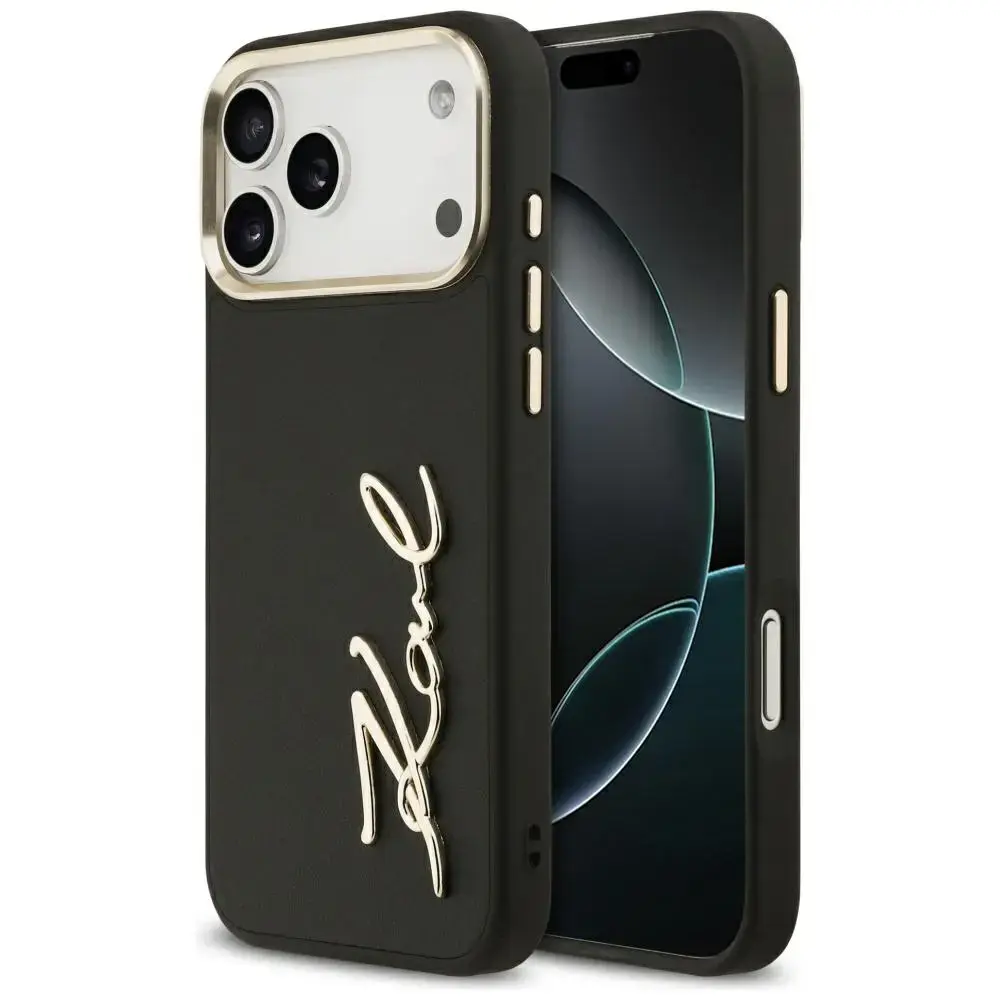 Karl Lagerfeld Karl Script Logo maciņš telefonam iPhone 17 Pro Max melns