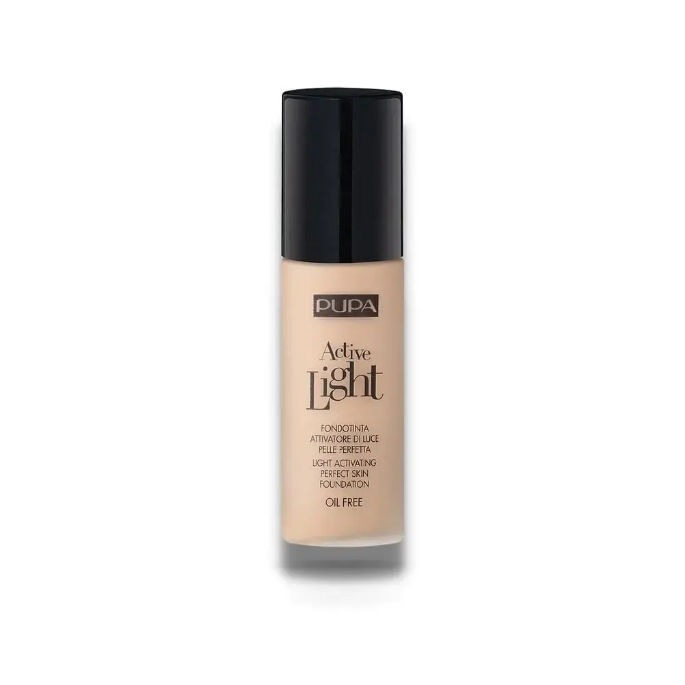 Pupa, Active-Light, Oil Free, Illuminating, Liquid Foundation, 050, Golden Beige, 30 ml
