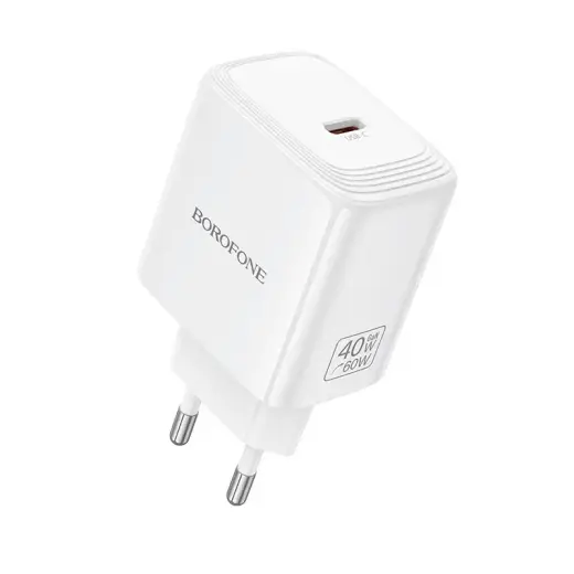 Зарядное устройство Borofone BN33 Fuente | 40W | PD, QC, GaN, PPS | USB-C | белое