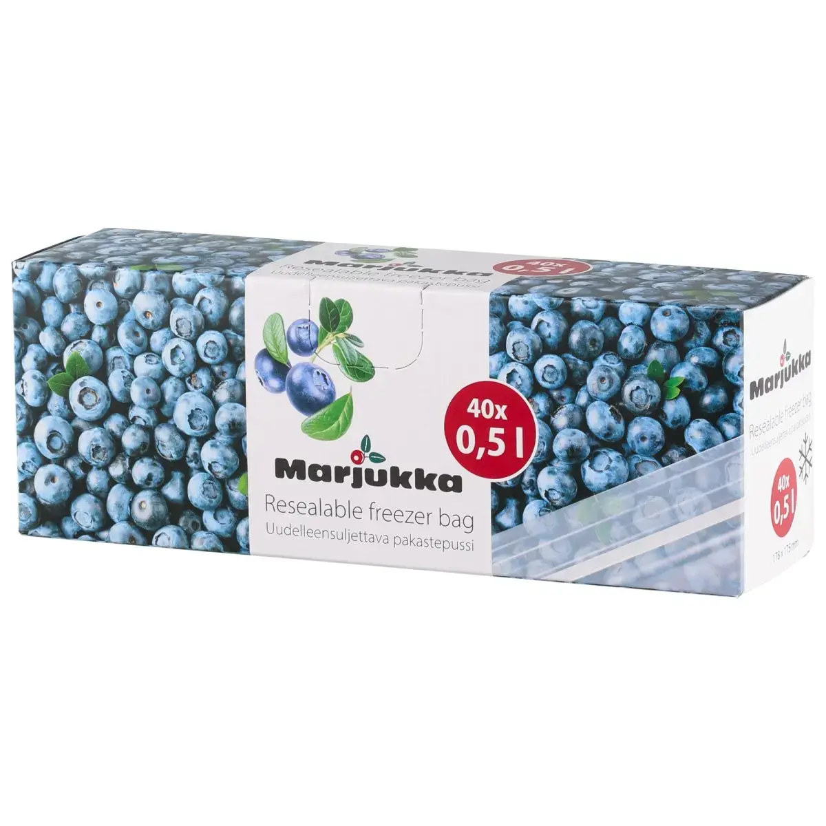 Marjukka Resealable food freezer bags 0.5L 40pcs