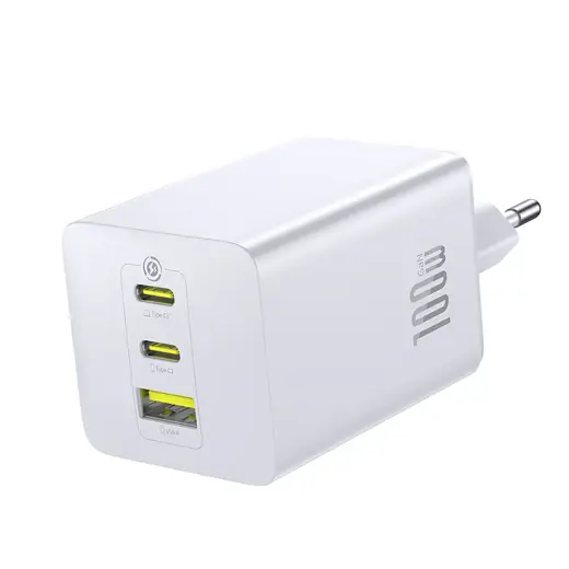 Baseus EnerFill FE11 tīkla lādētājs | 100W | USB-C, USB-A | balts