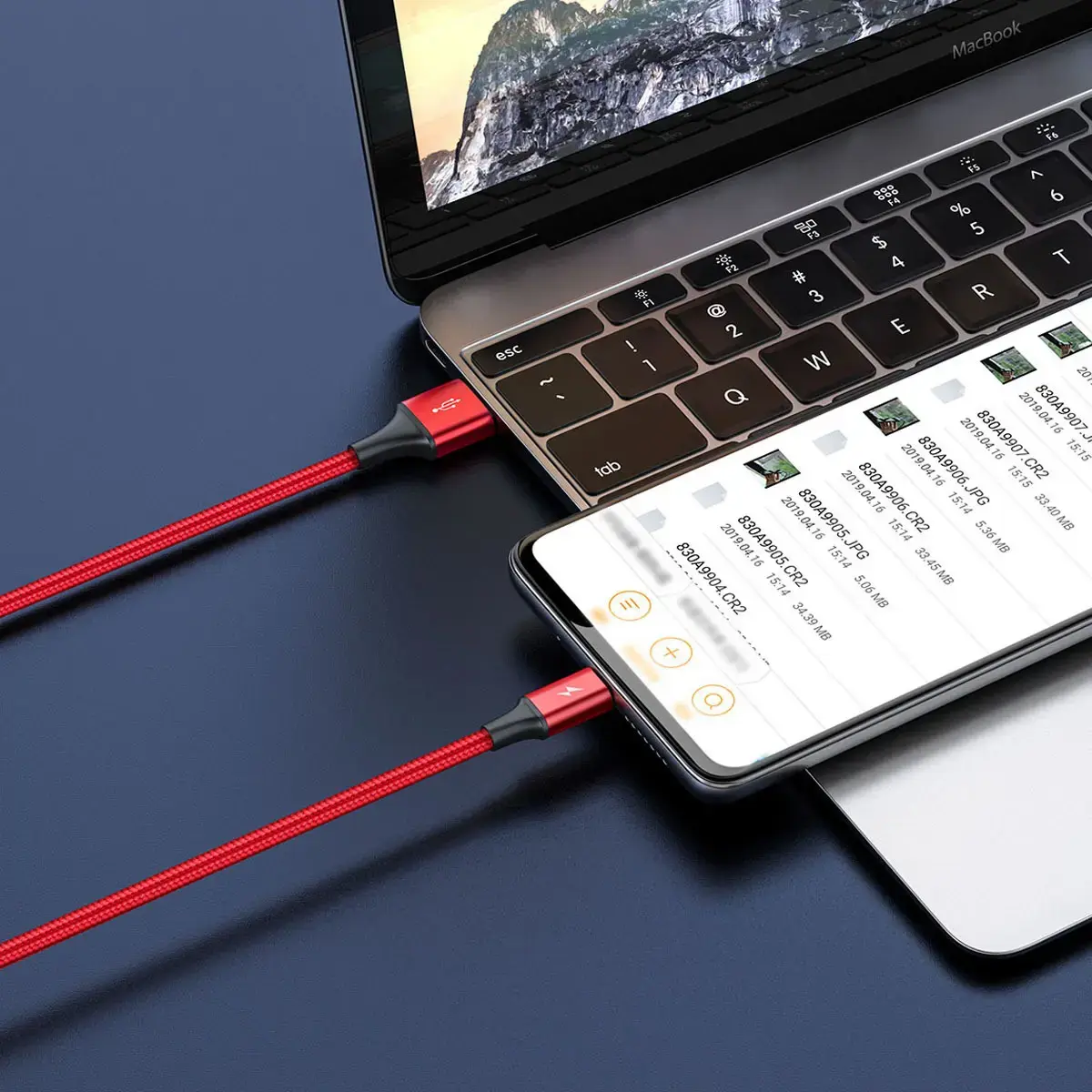 Baseus 3-in-1 cable with USB terminals - USB Type C | Lightning | micro USB 1.2 m, 3.5A red (CAJS000009)