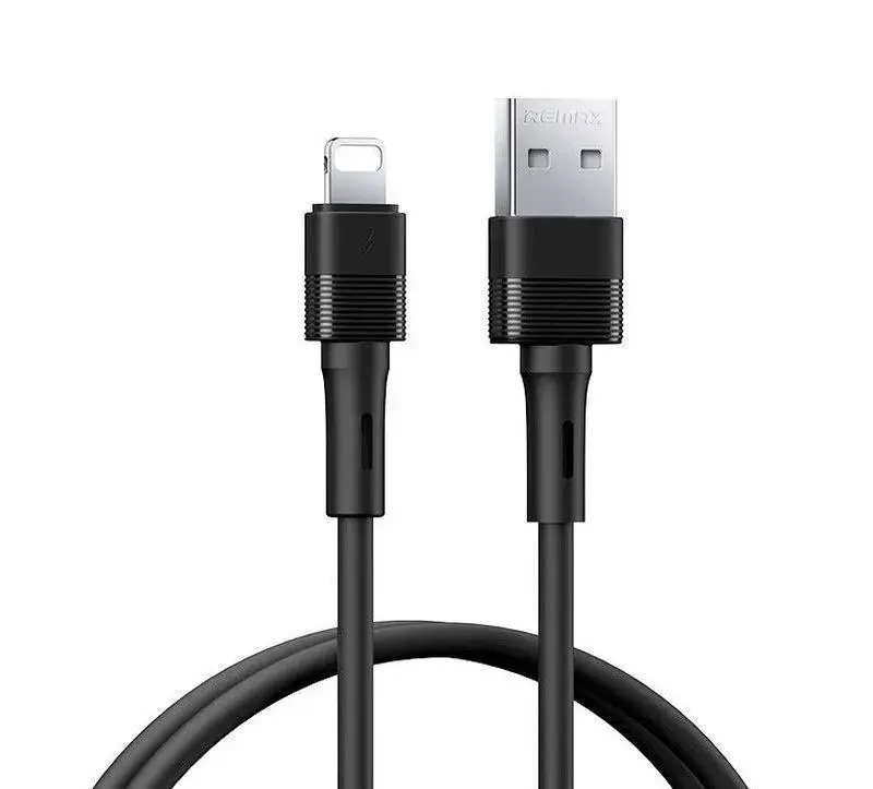 REMAX LEYA SERIES RC-C093 datu pārraides un uzlādes vads | USB-A uz Lightning | 12W | melns