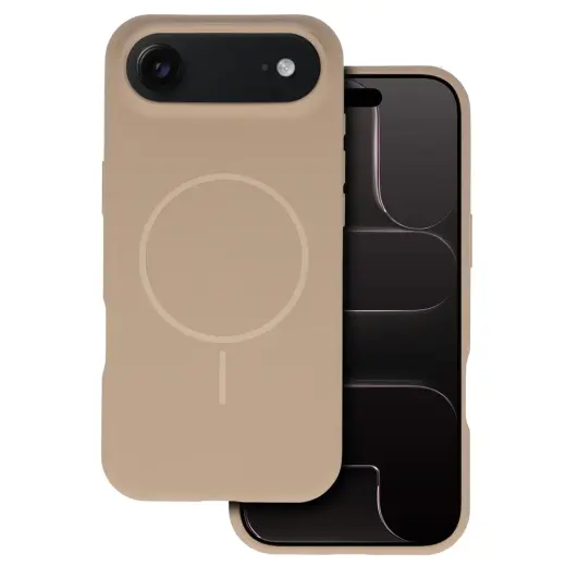 Slim Silicone telefoni ümbris MagSafe toega iPhone 17 Air pruun