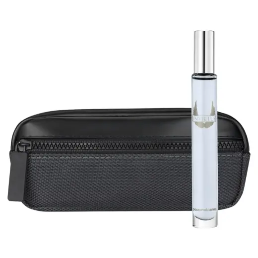 Set Paco Rabanne: Invictus, Eau De Toilette, For Men, 10 ml *Miniature + Invictus, Travel, Pouch, Black