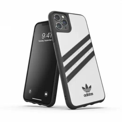 Adidas Moulded Case PU for iPhone 11 Pro Max - White and Black