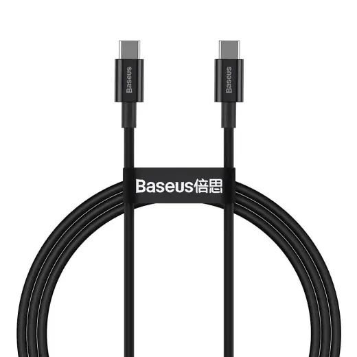 Baseus Superior Series data transfer and charging cable | USB-C to USB-C | 100W | 1m | black