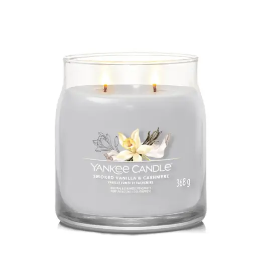 Yankee Candle Signature Medium Candle Sive Smoked Vanilla & Cashmere 368 G