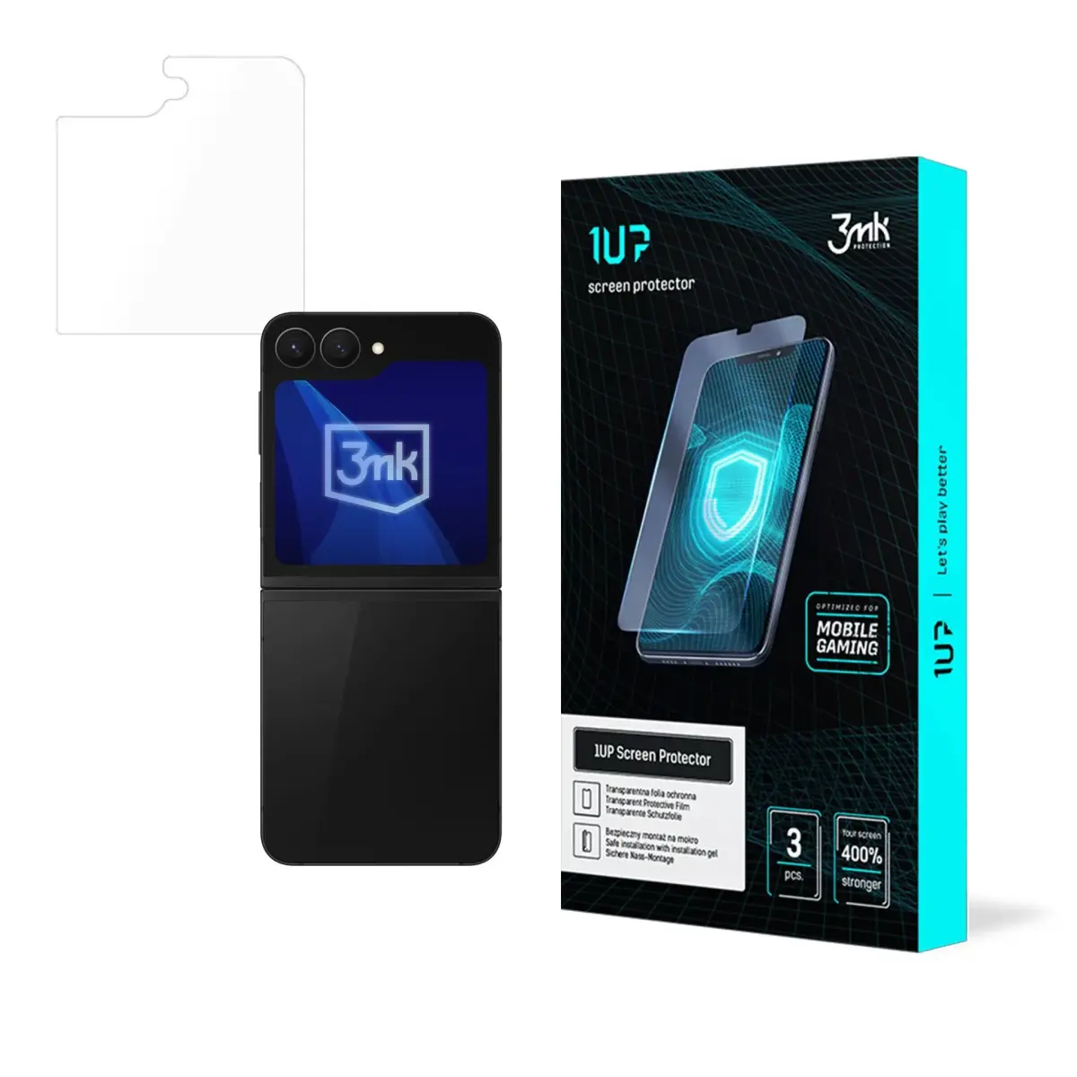 3mk 1UP aizsargplēve telefona ekrānam Samsung Galaxy Z Flip 6 (F741) | Z Flip 7 FE (F761) (3 gab.)