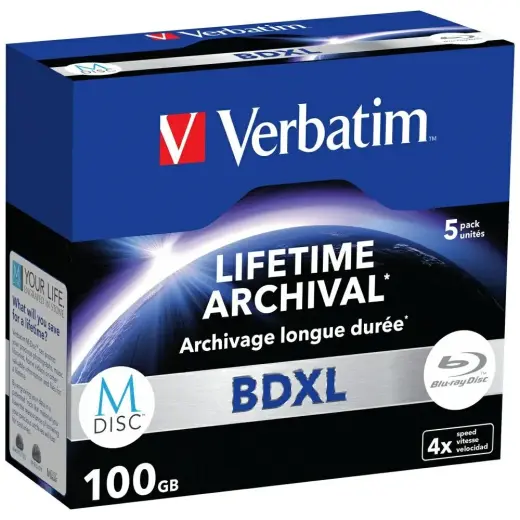 Disc BD-XL Verbatim M-Disc 100GB 4X     5pcs 43849