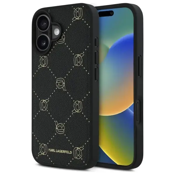 Karl Lagerfeld case for iPhone 16 6,1" KLHMP16SPGKHPHK black Hard Karl Head MagSafe