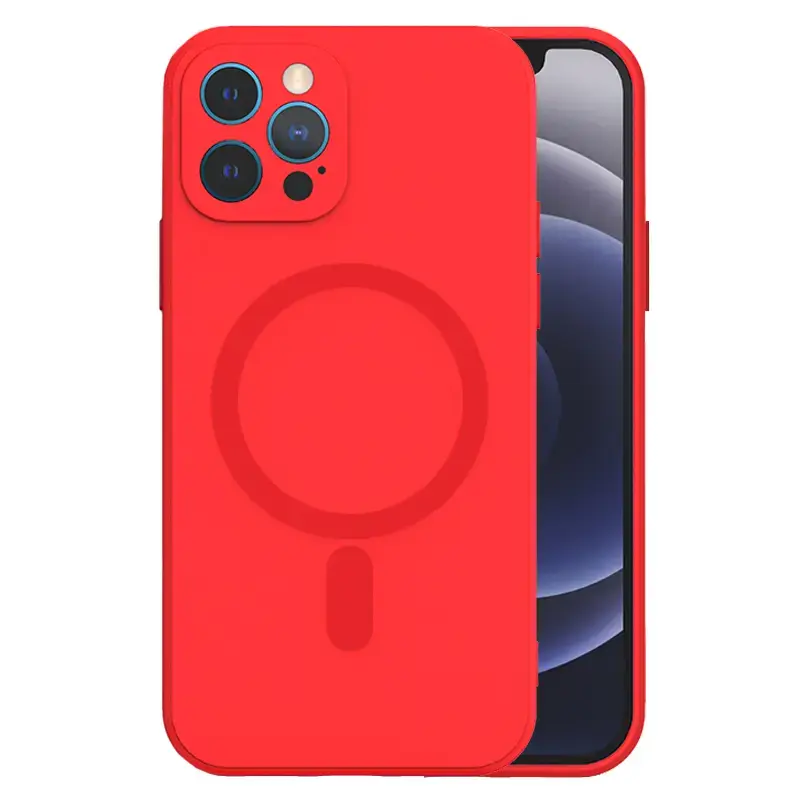 TEL PROTECT MagSilicone maciņš ar MagSafe atbalstu telefonam iPhone 15 sarkans