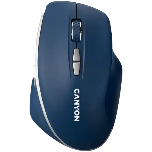 CANYON MW-21, 2.4 GHz  Wireless mouse ,with 7 buttons, DPI 800/1200/1600, Battery: AAA*2pcs,Blue,72*117*41mm, 0.075kg
